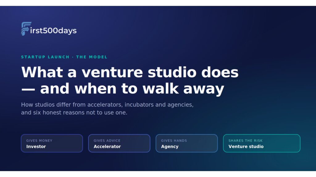 What a Venture Studio Actually Does — And When You Shouldn’t Use One