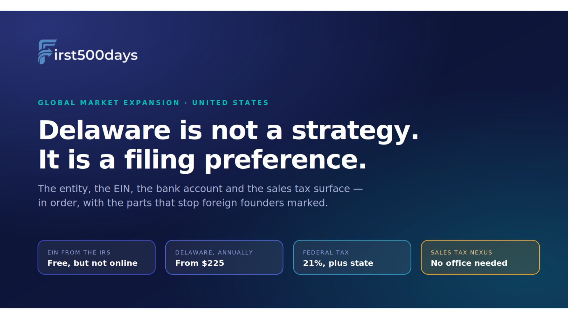 Entering the US Market: Delaware, Banking, and the GTM Reality