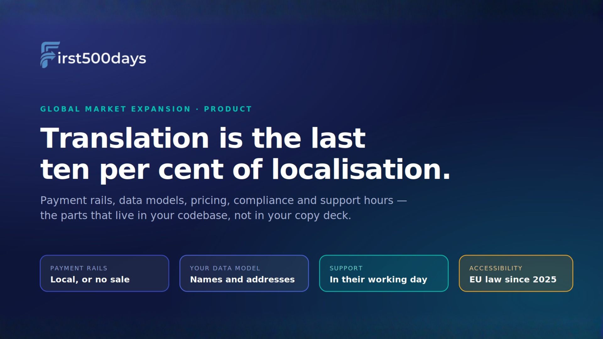 Product Localisation Is Not Translation