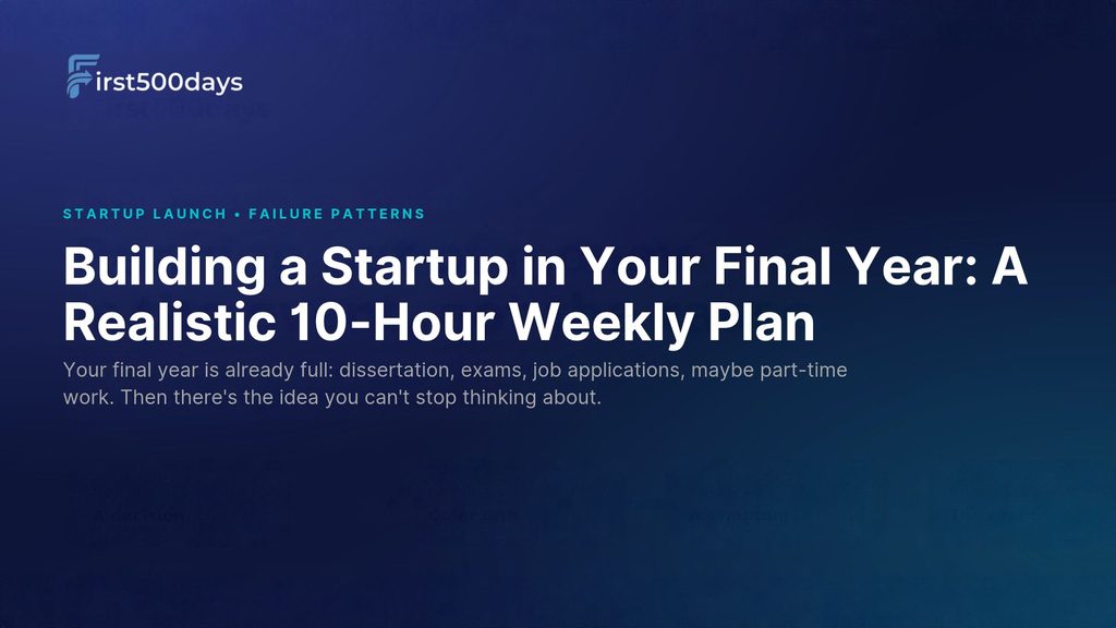 Building a Startup in Your Final Year: A Realistic 10-Hour Weekly Plan